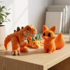 Lot de figurines de collection orange