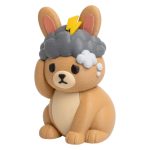 Overthinking Bunny with Storm Cloud and Lightning Bolt on Head 3D Printed Collectible Figurine | Funny Mood Rabbit Desk Decor - 3D Printed in Canada