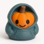 Oversized Hoodie Pumpkin Collectible Figurine - Unique Desk Decor for Adults – 3D Printed in Canada