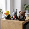 Ensemble de figurines Canard homme d'affaires