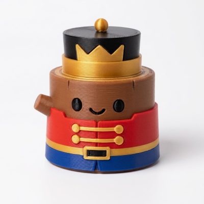 Nutcracker Tree Stump Collectible Figurine - Unique Desk Decor for Adults – 3D Printed in Canada