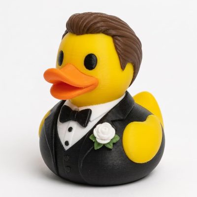 Groomsman Duck Collectible Figurine - Unique Desk Decor for Adults – 3D Printed in Canada