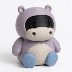 Hippo Robot Collectible Figurine - Unique Desk Decor for Adults – 3D Printed in Canada