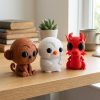 Ensemble de figurines style tricot