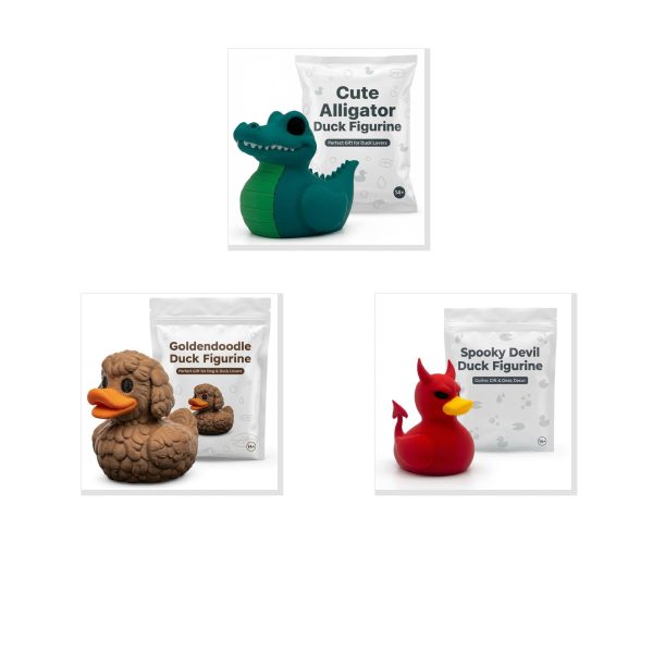 Alligator Goldendoodle Devil Duck Figurine