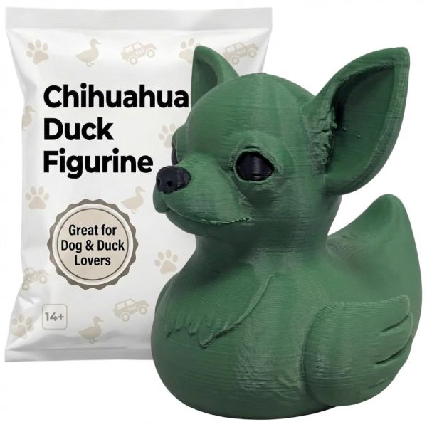 Chihuahua Duck Figurine Green — possible Mystery Box item