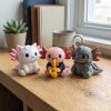 Ensemble de figurines d'axolotls