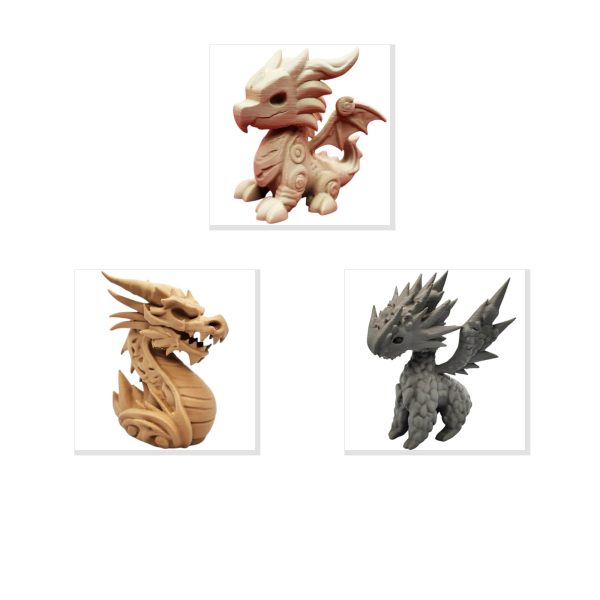 Whimsical Dragon Figurine Set
