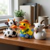 Lot de figurines de canards rigolos
