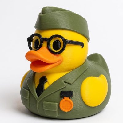 Veteran Grandpa Duck Collectible Figurine - Unique Desk Decor for Adults – 3D Printed in Canada