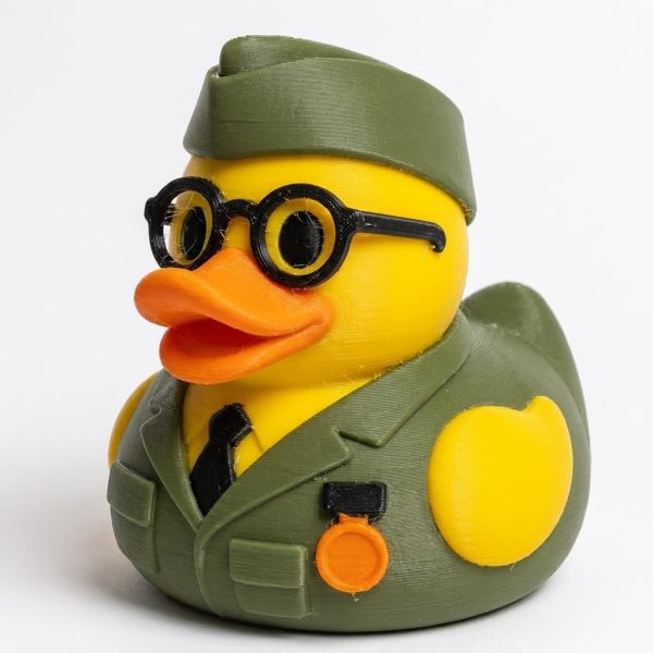 Veteran Grandpa Duck Figurine