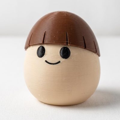 Bowl Cut Eggling Collectible Figurine - Unique Desk Decor for Adults – 3D Printed in Canada