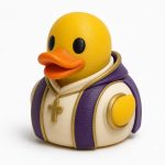 Cleric Duck Collectible Figurine - Fantasy Healer Desk Decor Gift for Adults – 3D Printed in Canada