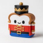 Nutcracker Toast Collectible Figurine - Unique Desk Decor for Adults – 3D Printed in Canada