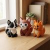 Lot de figurines renards fantaisistes