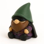 Rogue Gnome Collectible Figurine - Striking Bearded Gnome with Green Pointed Hat and Cloak for Unique Desk Decor, Office Accent, or Gift Display - 3D Printed in Canada