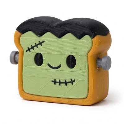 Halloween Frankenstein Toast Collectible Figurine - Unique Desk Decor for Adults – 3D Printed in Canada