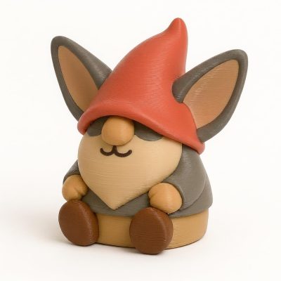 Oriental Shorthair Cat Gnome Collectible Figurine - Handcrafted Desk Accent for Home or Office Decor - Unique Gift Idea for Cat Lovers - 3D Printed in Canada