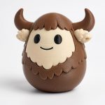 Bison Eggling Collectible Figurine - Unique Desk Decor for Adults – 3D Printed in Canada