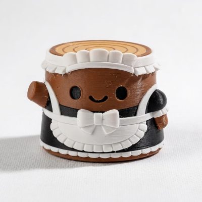Victorian Maid Tree Stump Collectible Figurine - Unique Desk Decor for Adults – 3D Printed in Canada
