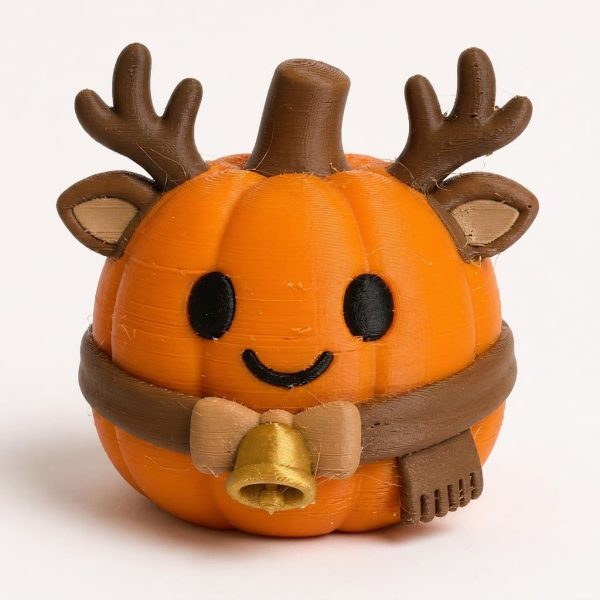 Antlered Pumpkin Figurine