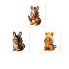 Lot de figurines Lapin gladiateur