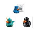 Duck Variety Collectible Figurine Bundle of 3 - Snow Miser, Narwhal, Art Deco - Unique & Artistic Adult Desk Decor - 3D Printed in Canada