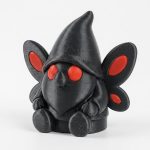 Mothman Gnome Collectible Figurine - Striking Black and Red Desk Accent for Home and Office Decor - Unique Gift for Fantasy Lovers - 3D Printed in Canada