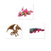 Ensemble de figurines de dragon rose