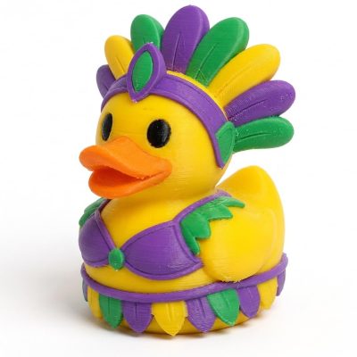 Samba Dancer Duck Collectible Figurine - Unique Desk Decor for Adults – 3D Printed in Canada