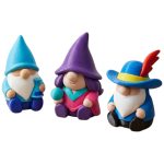 Gnome Variety Collectible Figurine Bundle of 3 - Chemist Gnome, Sorceress Musketeer - Whimsical & Unique Adult Desk Decor - 3D Printed in Canada