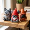 Ensemble de gnomes races de chiens