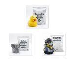 Duck Variety Collectible Figurine Bundle of 3 - Screaming, Safari Elephant, Airforce Pilot - Fun & Adventurous Adult Desk Decor - 3D Printed in Canada