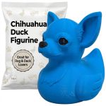 Chihuahua Duck Figurine – Dog-Inspired Duck for 4x4 Ducking, Cruise Hiding & Dashboard Decor – Funny Off-Road Animal Collectible, Gift for Dog Lovers – 3D Printed in Canada (Ocean Blue)