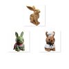 Ensemble figurines Lapin orc cuisinier