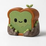 Earth Elemental Toast Collectible Figurine - Unique Desk Decor for Adults – 3D Printed in Canada