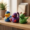 Ensemble de figurines de canards du zodiaque