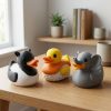 Trio de figurines de canards en lot
