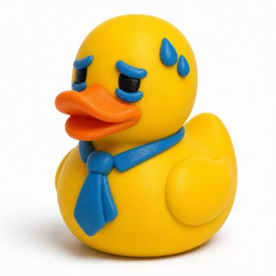 Burnout Duck Collectible Figurine - Garage Desk Decor for Adults – 3D Printed in Canada