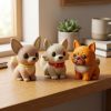 Lot de figurines renards races de chiens