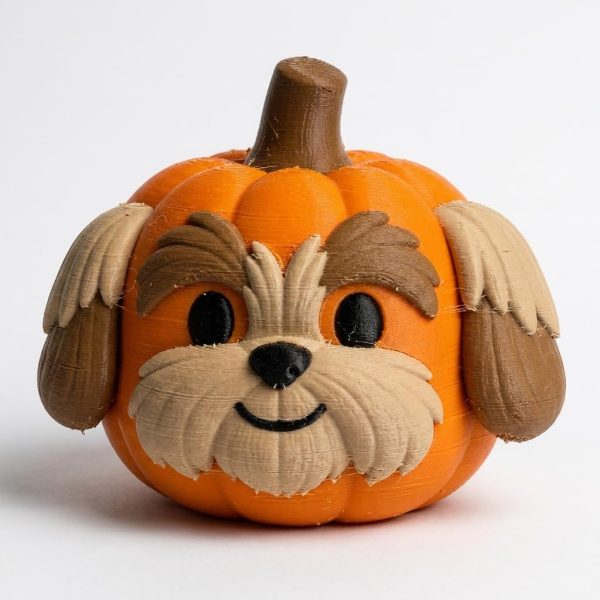 Shih Tzu Pumpkin Figurine