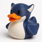 Manta Ray Duck Collectible Figurine - Unique Desk Decor for Adults – 3D Printed in Canada