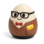 Librarian Eggling Collectible Figurine - Unique Desk Decor for Adults – 3D Printed in Canada