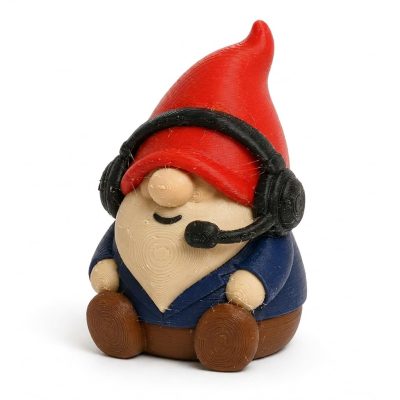 Sports Commentator Gnome Collectible Figurine - Unique Desk Decor for Adults – 3D Printed in Canada