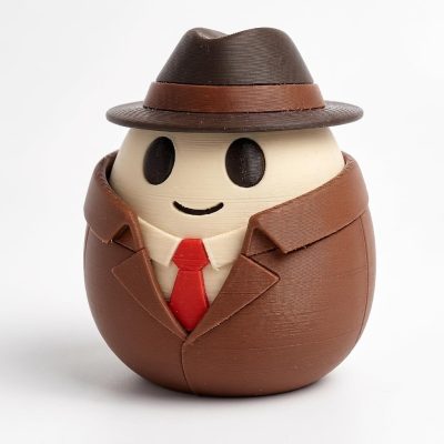 Suspicious Eggling Collectible Figurine - Unique Desk Decor for Adults – 3D Printed in Canada