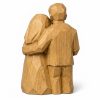 Figurine unité familiale bois sculpté
