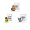 Ensemble de figurines de canards hérisson et journaliste