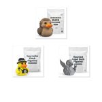 Duck Variety Collectible Figurine Bundle of 3 - Hedgehog, Journalist, Haunted Angel - Quirky & Gothic Adult Desk Decor - 3D Printed in Canada