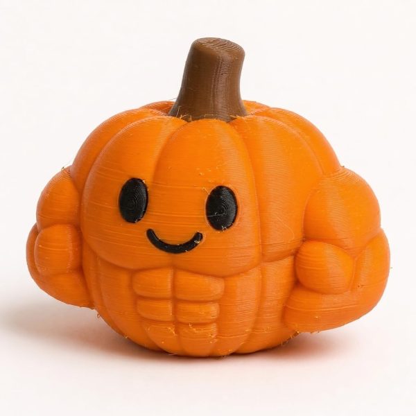 Muscular Pumpkin Figurine
