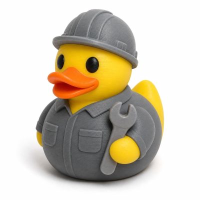 Factory Duck Collectible Figurine - Industrial Desk Decor for Adults – 3D Printed in Canada